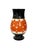 Abstract Currey & Company De Luca Orange and Black Vase For Sale - Image 3 of 5