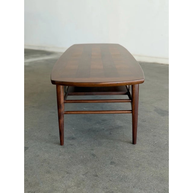 1950s Sculptural Coffee Table in Walnut For Sale - Image 12 of 15
