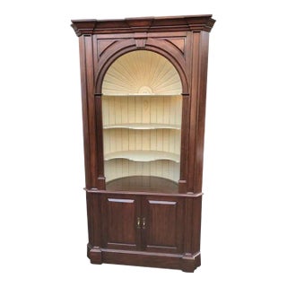 Harden Chippendale Style Cherry Corner Cupboard For Sale