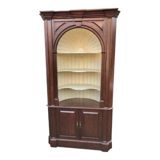 Harden Chippendale Style Cherry Corner Cupboard For Sale