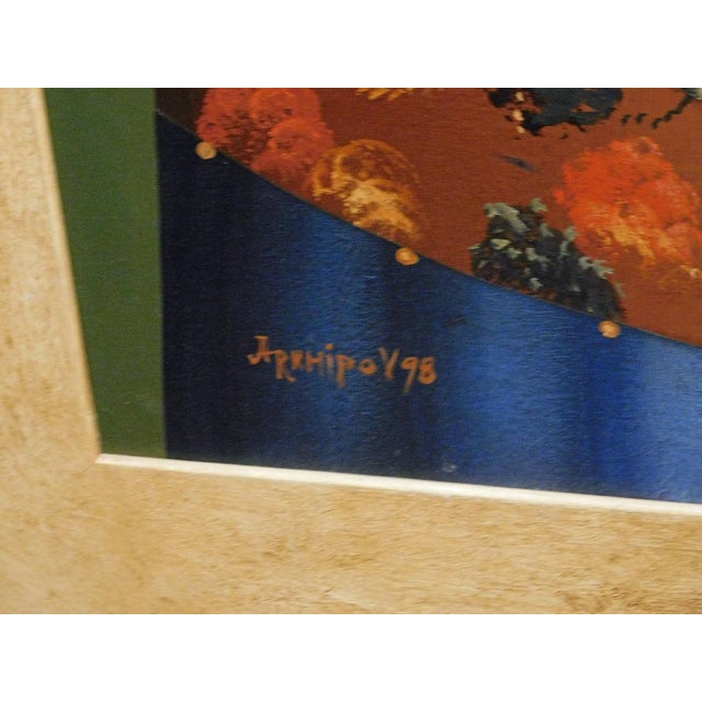 Anton Arkhipov Madonna Christ Original Painting on Canvas Artist Framed Listed For Sale - Image 11 of 11