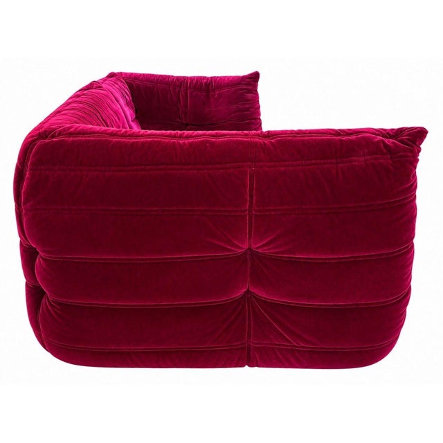 Magenta Michel Ducaroy for Ligne Roset “Togo” Sofa & Ottoman, France 1973 For Sale - Image 8 of 11