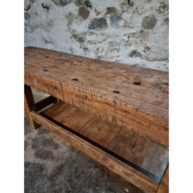 Antique Beechwood Workbench, France, 1890s For Sale - Image 6 of 18