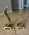 1970s Pair of 1970s Brass Modern Scroll Andirons For Sale - Image 5 of 12