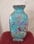 Chinese Ceramic Vase Qing Dynasty Qianlong Marked Blue Ground Famille Rose Porcelain Square Vase Hand Painted Flowers and Birds Pattern For Sale In Seattle - Image 6 of 11