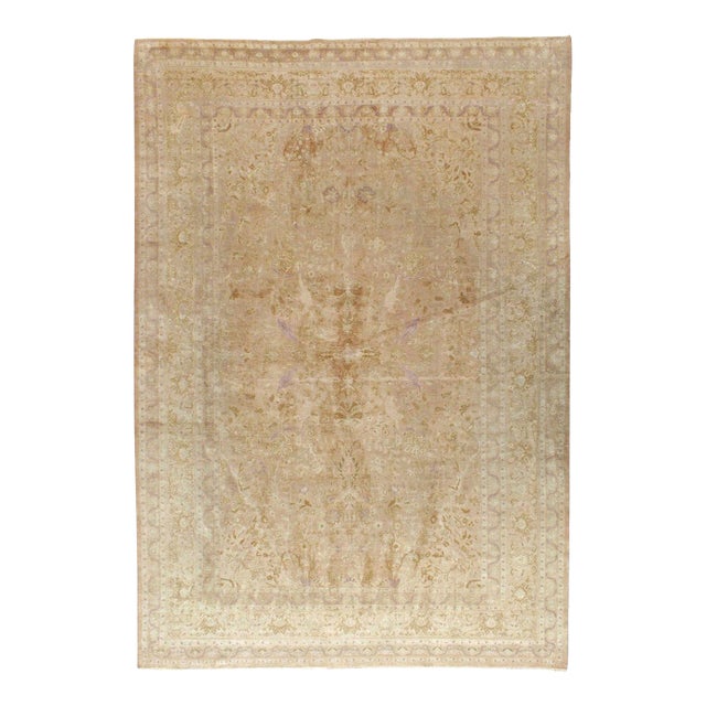 Galerie Shabab Collection Early 20th Century Handmade Turkish Silk Herekeh Room Size Carpet For Sale