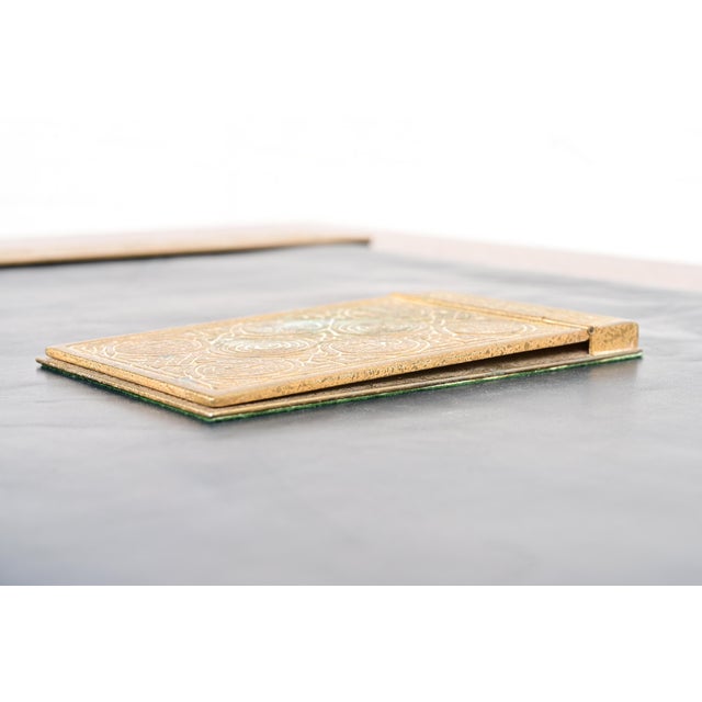 Early 20th Century Tiffany Studios New York Zodiac Bronze Doré Notepad Holder For Sale - Image 5 of 15