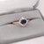 Trillion 6x4.5mm Ceylon Sapphire Ring W Earth Mined Diamonds in Solid 14k Gold, Size 6.75 For Sale - Image 10 of 12