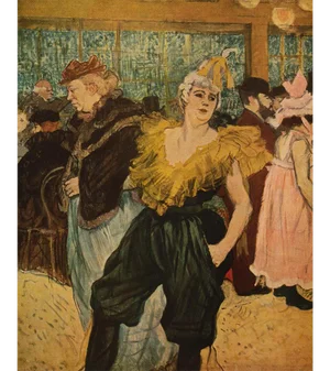 1940s After Toulouse-Lautrec "Ha-U-Kao The Clowness at the Moulin Rouge" First Edition Swiss Lithograph