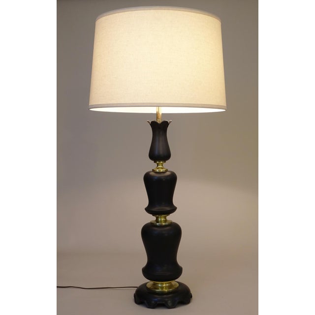 A monumental and visually stunning X Large atomic Hollywood Regency Modern sculptural "Fountain" Porcelain & Brass table...