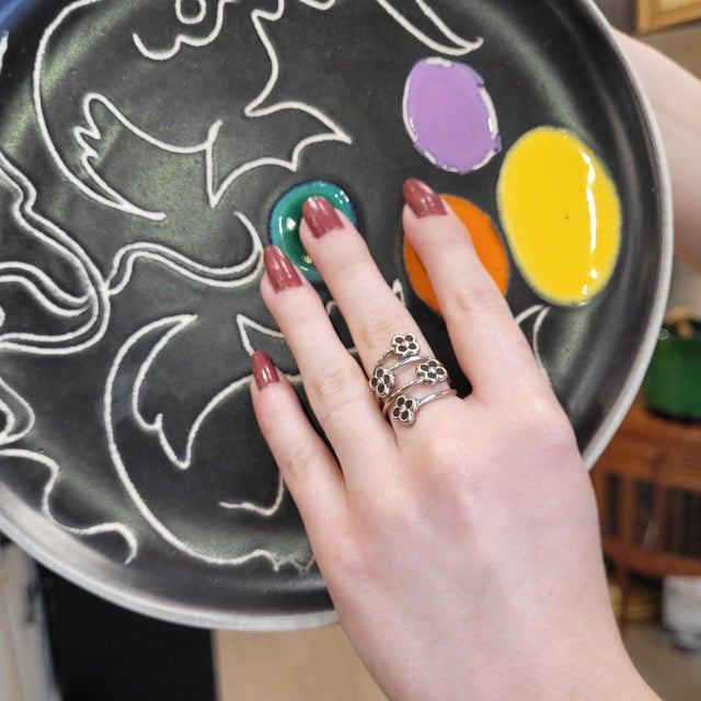 Monogram flower ring, louis vuitton, 1990s – france type: ring brand: louis vuitton style: contemporary period: 1990s...