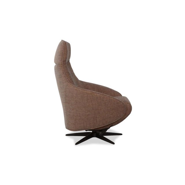 Set of Sitting Vision MV 248 Fabric Armchair with Stool in Beige Brown For Sale - Image 12 of 15