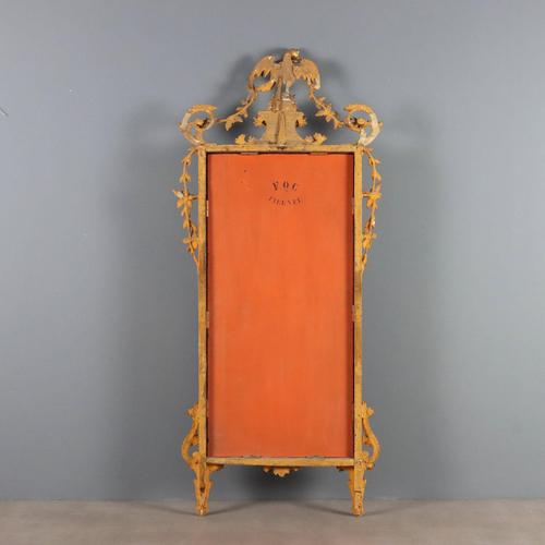 Neoclassical Style Mirror in Carved Gilded Wood For Sale - Image 11 of 12