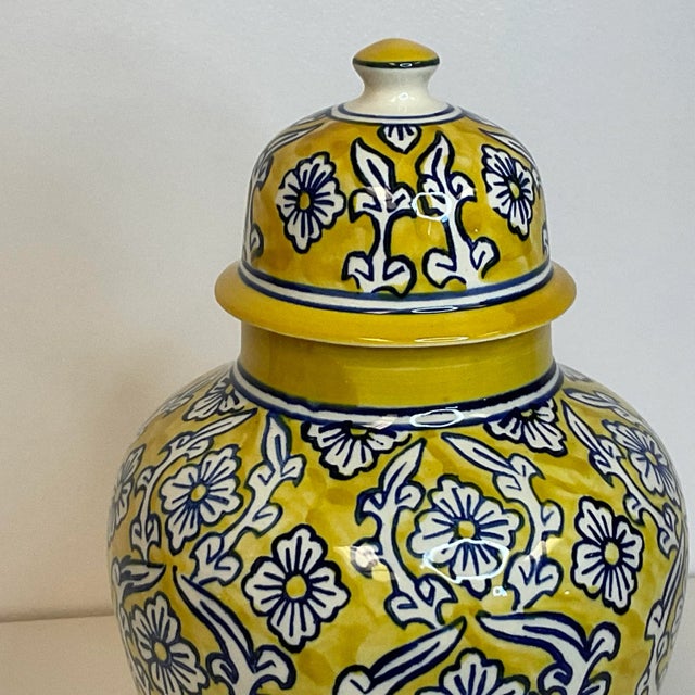 Mid 20th Century Chinoiserie Boho Chic Hollywood Regency Ginger Jar For Sale - Image 4 of 12