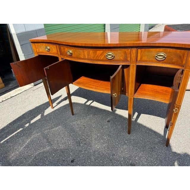 1950s Mahogany Federal Style Hickory Chair Sideboard For Sale - Image 4 of 5