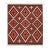 Modern Navajo-Inspired Geometric Wool Rug – Handmade in Terracotta and Off-White For Sale