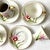 1950s Hand-Painted Porcelain Demitasse Cups & Saucers With Creamer- 10 Pieces For Sale - Image 4 of 10