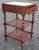 19th Century Jacobean Barley Twist Tiger Oak, Caned and Marble Inset Side Table For Sale - Image 9 of 14