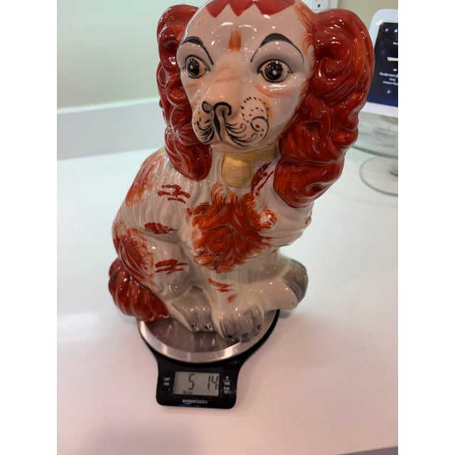 Vintage Staffordshire Spaniel Dog Figurines Pair Hand Painted Ceramic - a Pair This charming pair of vintage...