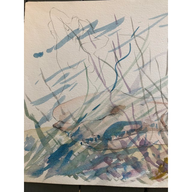 Original painting on paper Unsigned Study Unframed 9 x 12