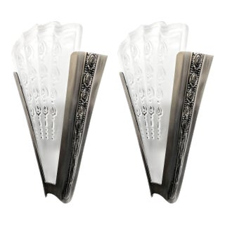 French Art Deco Fan Sconces - a Pair For Sale