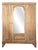 Art Deco Oak 3-Door Wardrobe, 1930s For Sale