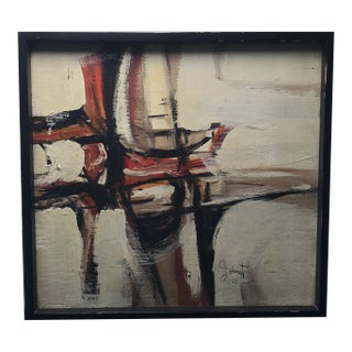 1960s Modern Abstract Painting, Signed C.1967 For Sale