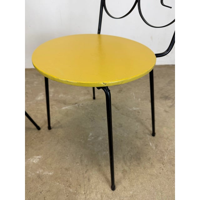 Mid Century Modern Iron Umanoff Style Scroll Chairs by Antarenni Industries, Brooklyn Ny For Sale - Image 10 of 11