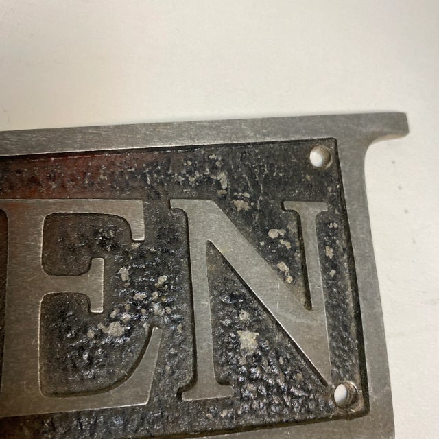 Vintage 1941 Cast Aluminum Women Door Plaque For Sale - Image 12 of 13