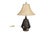 A pair of Mediterranean style table lamps by luxury designer John Richard. Teardrop shaped bronzed metal vases are ribbed...