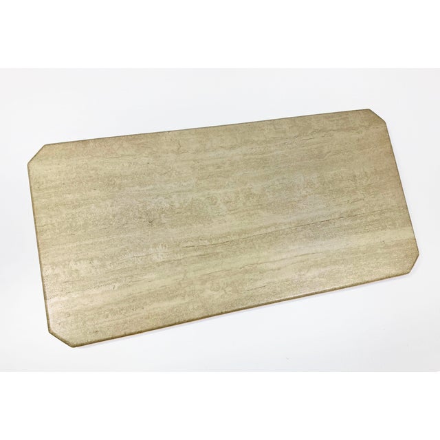 Vintage Coffee Table in Travertin, 1970s For Sale - Image 6 of 7