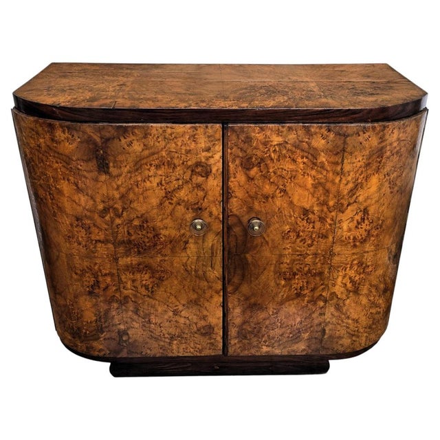 Mid-Century Modern Italian Bar Cabinet in Burl Wood, 1970s For Sale - Image 12 of 12