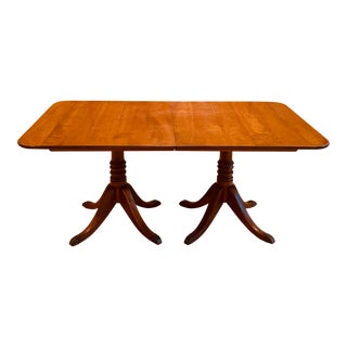 1950s Stickley Cherry Wood Dining Table Original Patina For Sale