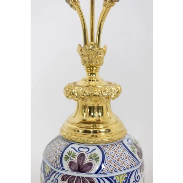Ceramic Antique Table Lamp in Earthenware For Sale - Image 7 of 9