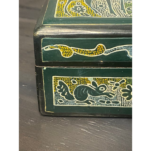 Traditional Hand-Lacquered Olinalá Box, Guerrero, Mexico For Sale In Philadelphia - Image 6 of 8