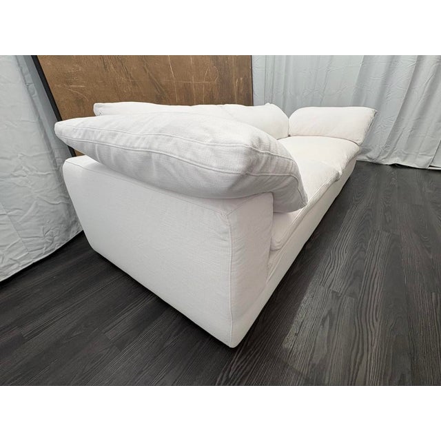 Rh Cloud 9' Luxe Sofa — 2-Cushion | Perennials Performance Textured Linen Weave | White For Sale - Image 18 of 18