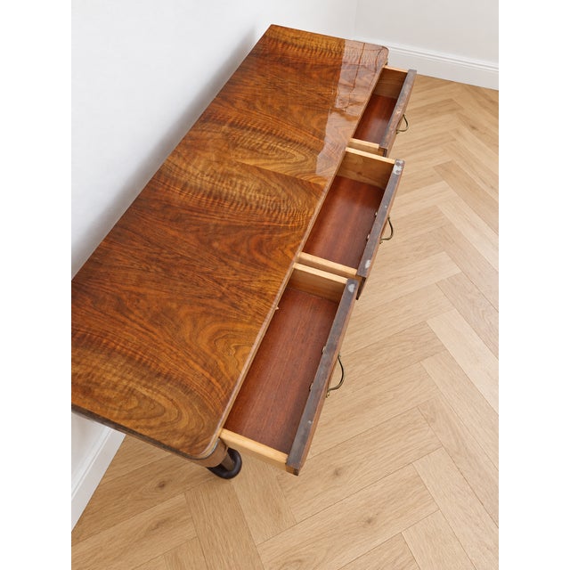 1930s Vintage Art Deco Console Table in Briar Wood, 1930s For Sale - Image 5 of 10