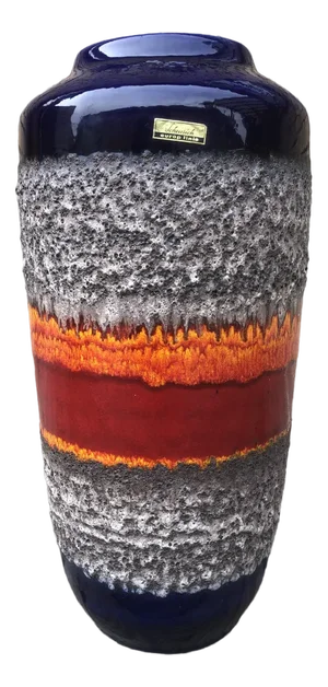 Mid-Century German Fat Lava Floor Vase from Scheurich, 1960s