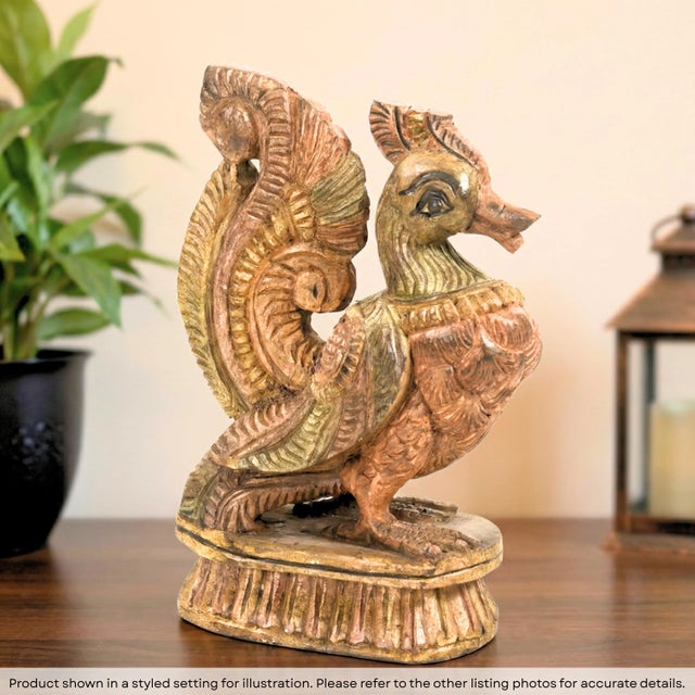 Dimensions: 9" W x 4" D x 13" H This piece is handcrafted by artisans using basic hand tools. Due to the nature of this...