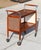 Mid-Century Modern Teak Rolling Bar Cart / Serving Trolley With Chrome Handles For Sale - Image 4 of 12
