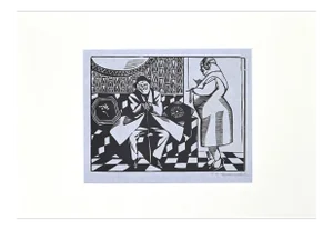 Hermann-Paul, The Wait, Woodcut Print, 1925