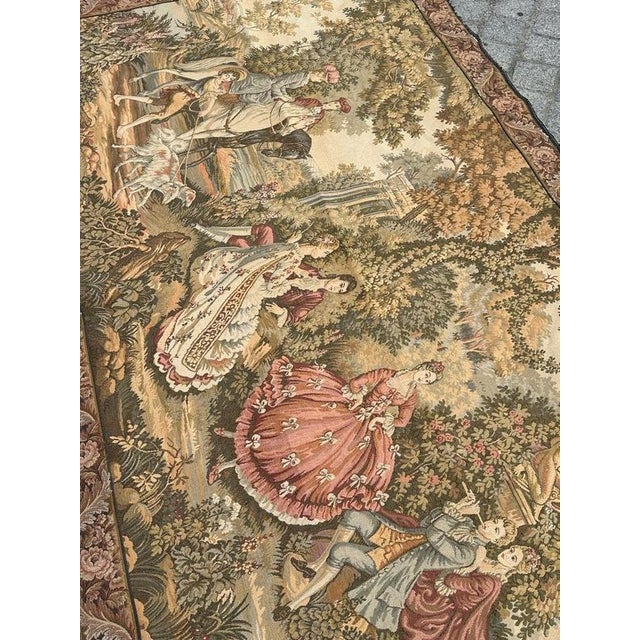 Vintage French Jacquard Tapestry in the style of Aubusson, 1980s For Sale - Image 16 of 18