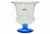Traditional Blenko 1940s Vintage Blue Crackle Art Glass Urn For Sale - Image 3 of 8