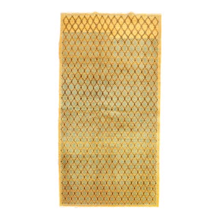 Vintage Yellow Turkish Konya Rug - 4'3" x 7'5" For Sale