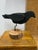Late 20th Century Pair of Vintage John Brannon Folk Art Wooden Black Crows on Stands For Sale - Image 4 of 9