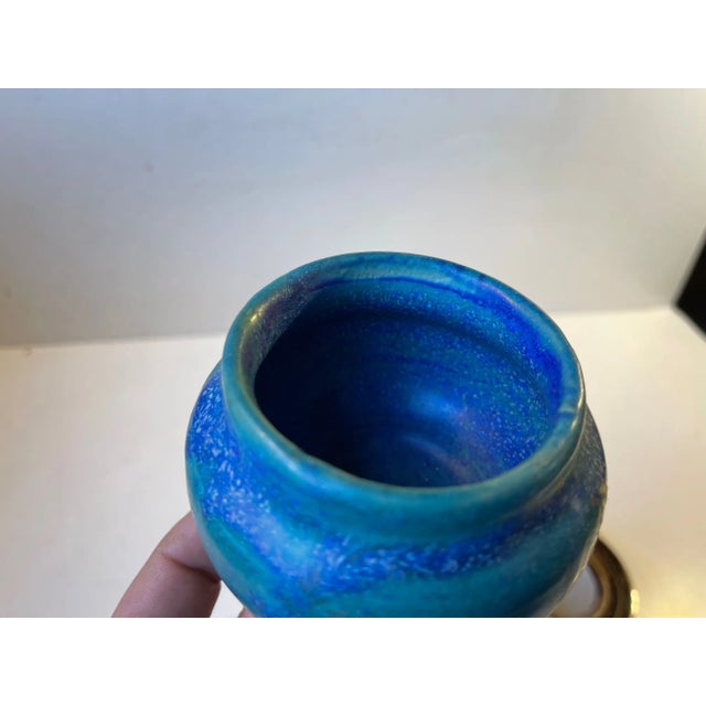 Scandinavian Modern Studio Vases in Glazed Ceramic, 1970s, Set of 3 For Sale - Image 6 of 12