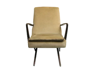 Scissors Armchairs in Velor, 1950s