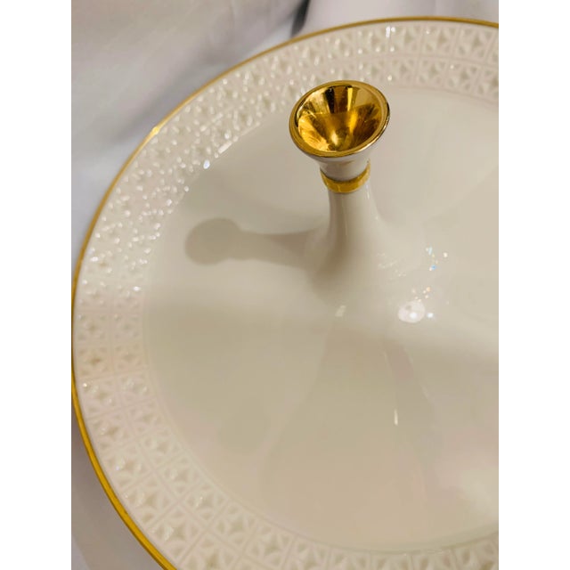 Beige 1980s Lenox Center Handle Tray For Sale - Image 8 of 9