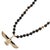 Guidance Faravahar Symbol Pendant Black Beaded Necklace For Sale - Image 4 of 11