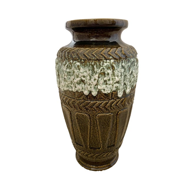 This unique vase from Bay Keramik is a beautiful example of mid-century modern art pottery. Handmade in West Germany, this...